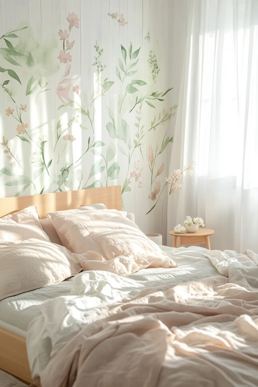 Transform your space with fresh spring botanical bedroom walls inspiration