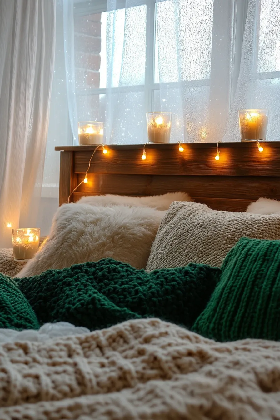 Transform your space with winter festive bedroom lighting ideas