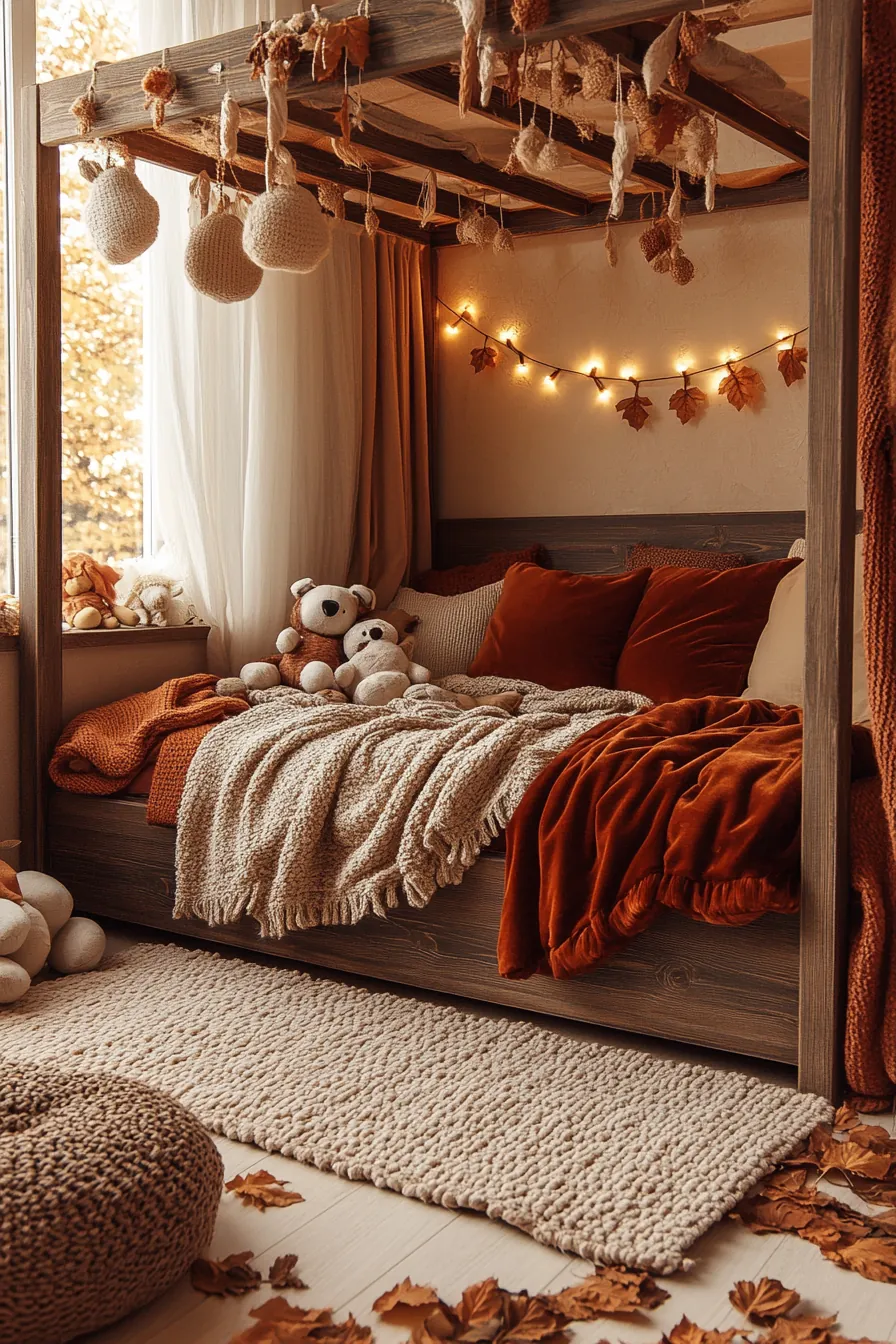 Warm Cozy Autumn Girls Bedroom Ideas for a Magical Seasonal Retreat