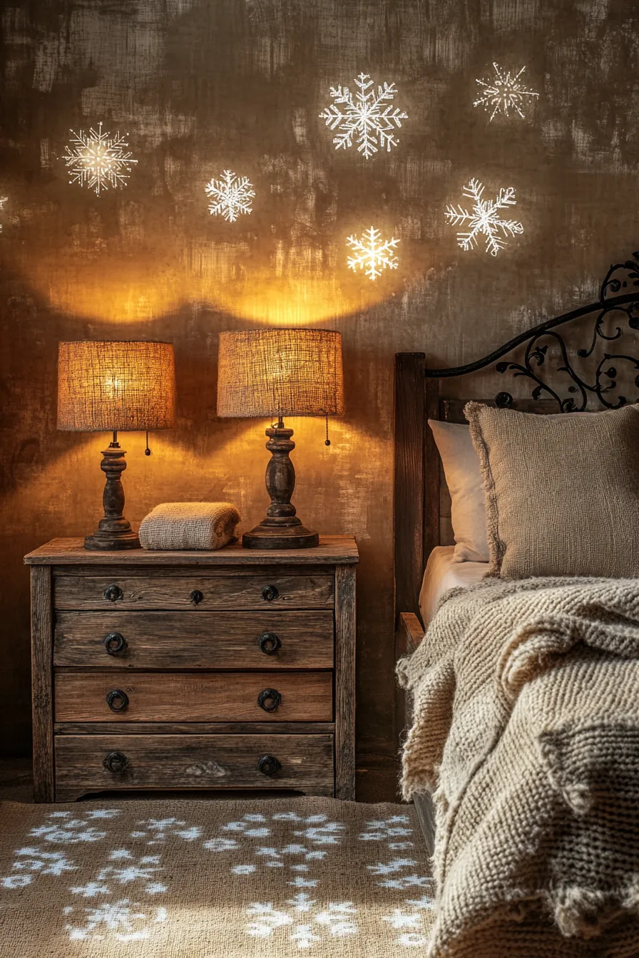 Warm Rustic Winter Bedroom Lamps for Inviting Ambience