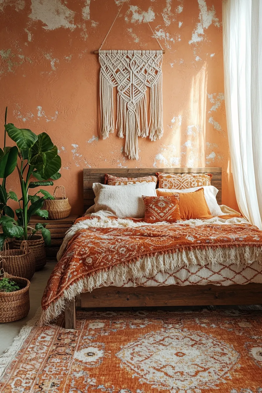 Warm Terracotta Boho Bedroom Autumn Update for Cozy Chic Living