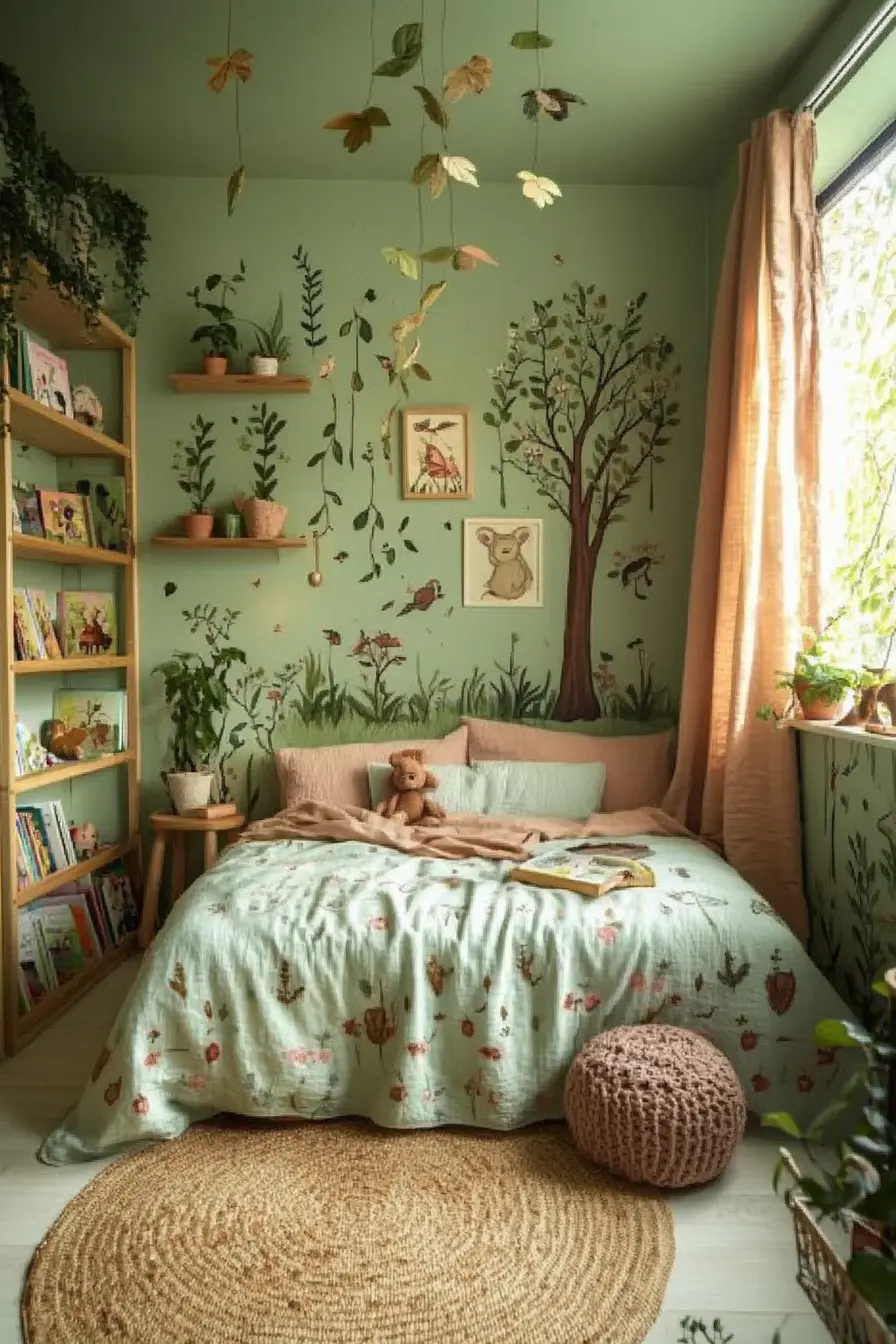 Whimsical Nature Themes for Enchanting Kids Bedrooms