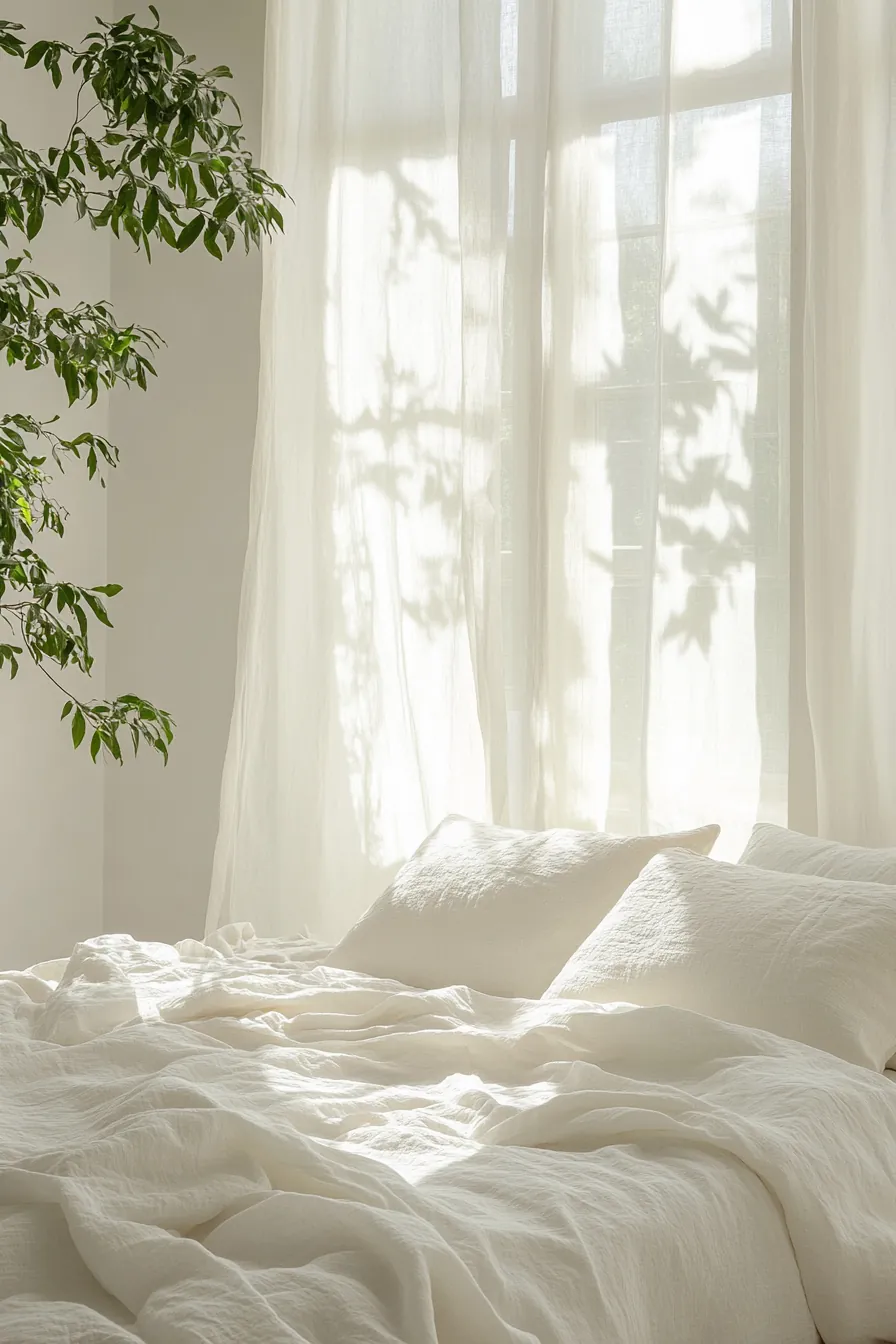 summer whites minimal bedroom decor for a serene and airy space